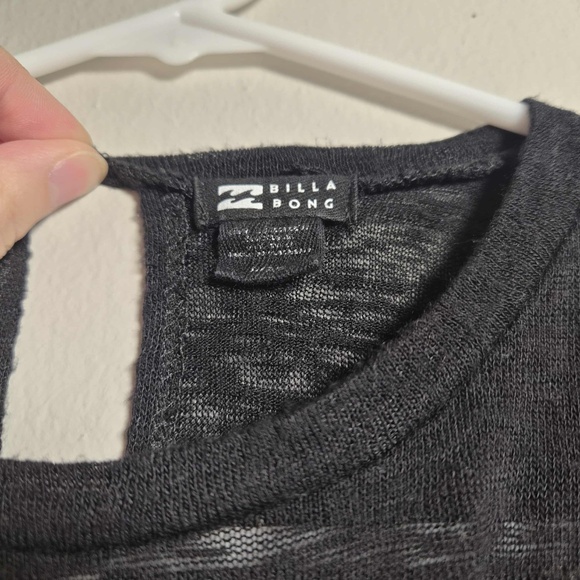 Billabong Out For Waves Sheer Coastal Cover Up Burnout Knit Fluttery Tunic Top L - Picture 10 of 14